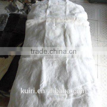 Factory Directly Supply Low Price White Rabbit Fur Plate for Garment Fur Skin for Collar Overcoat Winter photo-6