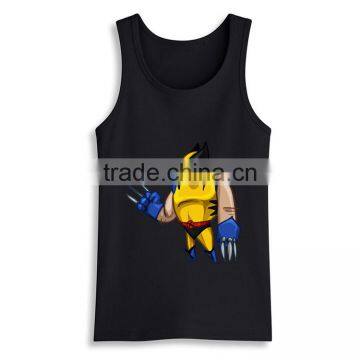 Fashion Latest Design Print Bulk Mens Sleeveless Tank Top Tee White T-shirts photo-2