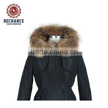 Womens Faux Fur Coat Long Down Coat With Fur photo-4