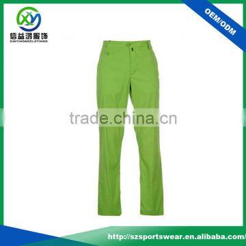 OEM Blank Women Golf Trouser , Green Color Slim Fit Sport Long Pant