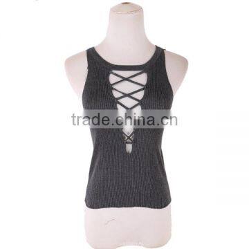 Cotton Lace Up & Reversible Tank Top photo-5