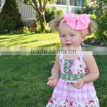 Big Lace Bow Tie Wide Lace Headband for Kids photo-4