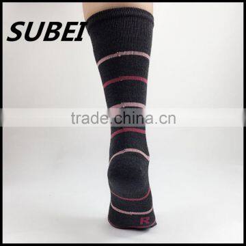 Men's All-pure Combed Cotton Striped Toe Socks Thick Socks photo-5