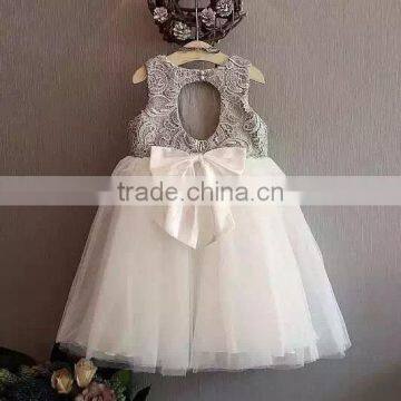 Modern Summer Lace Flower Baby Girl Birthday Vest Dress photo-2