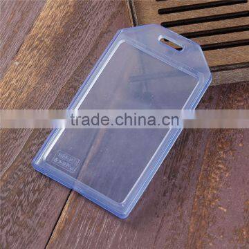 High Quality Waterproof Light Blue Transparent Horizontal ID Card Holders photo-3
