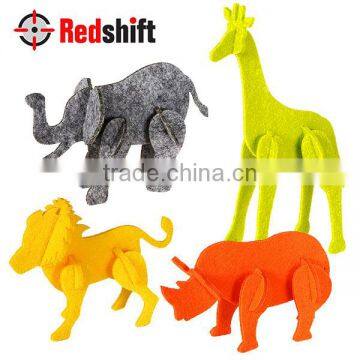 Do it Yourself Toy Art & Craft Kit Safari 3D Felt Puzzle Low Price DIY photo-2