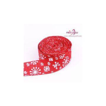 Jacquard Ribbon In Red Color