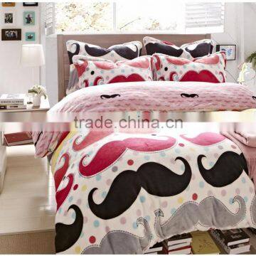 2015 Printed LOVELY Lovely Cute Polyester Flanel Baby Cooling Bedding Set