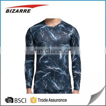 Custom camo designed long sleeve t shirt for men's gym wear bodybuilding crossfit t shirt