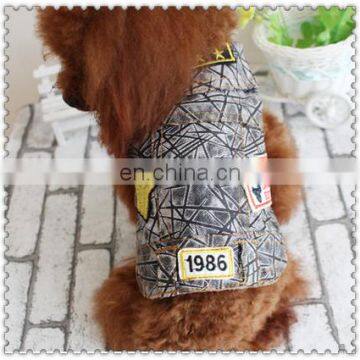 Pet Dog Cat Soft Jean Denim Puppy Coat Jacket Clothes Doggy Apparel