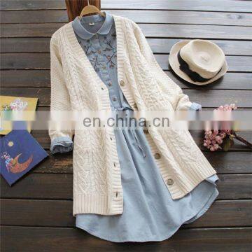 Autumn Long Cardigan Sweater Winter Knitted Poncho Women Sweaters