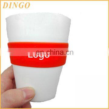 Best Selling Promotional Gift Plastic Coffee Mug With Lid and Coated With Silicone Jacket Customized Logo Printing photo-2