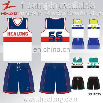 Wholesale Custom Sublimation 2017 New Design Basketball Uniforms