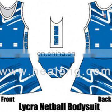 Healong Sport 3D sublimation transfer Lycra Netball Bodysuits men