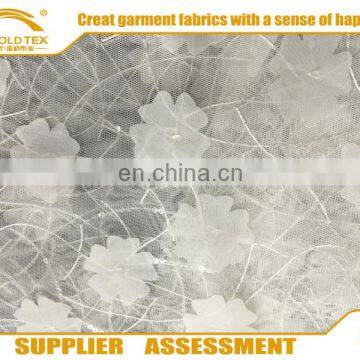 High Sales Quality 100% Polyester Mesh Fabric With Beauty Flocking