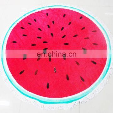 Cool watermelon shaped round beach towel