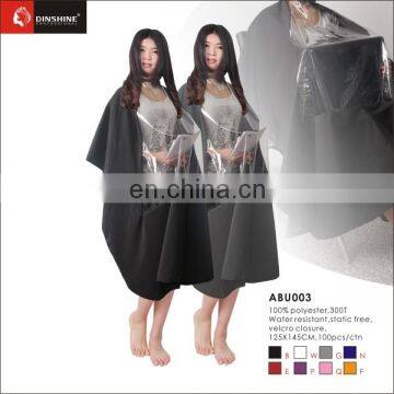 Professional salon barber hair cutting gown cape with viewing window hairdresser apron