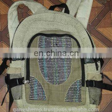 Pure Elegant Canvas Hemp Backpack HBB 0008