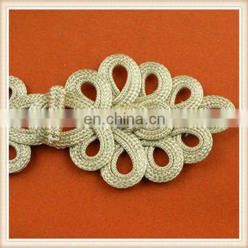 High Quality Gold Chinese Knot Button Custom Frog Button for Garment Decorative photo-2
