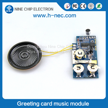 Greeting sound module light sensor music chip for birthday card