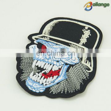 Horror avatar different custom design cheap embroidered badge patch iron on shoes hat