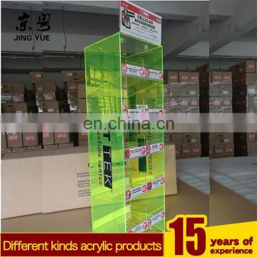 Clear green mobile phone charger display stand pmma plexiglass acrylic USB cable car charger display