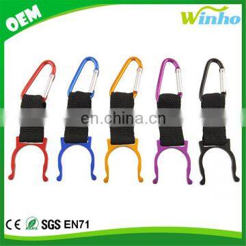 Winho Outdoor Walking Aluminum Carabiner Hook Water Bottle Holder Clip