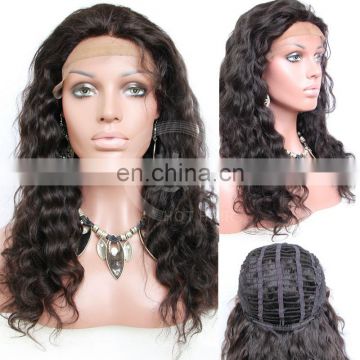 Handmade Virgin Malaysian human human hair lace front wigs with bangs with baby hair