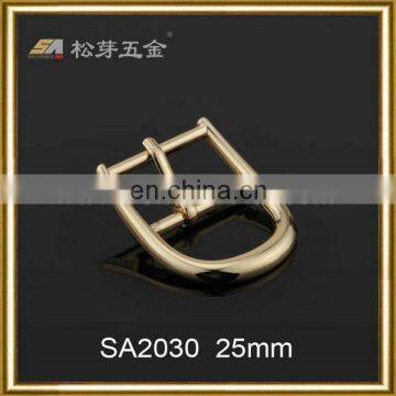 High quality Light gold mini retangle Metal Bent Pin buckle pin belt buckles