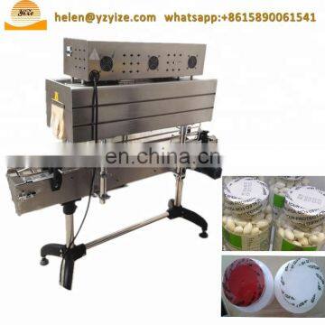 Semi-automatic Juice Bottle Label Sleeve Pet Bottle Cap / Pipe Shrink Wrap / Wrapping Machine photo-6