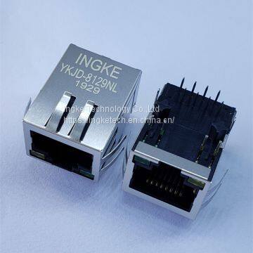 Ingke YKJD-8129NL Direct Substitute ARJC02-111008B Through Hole Single Port 100 Base-T RJ45 LAN with Transformer