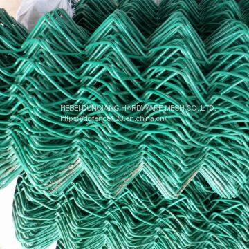 Galvanized and PVC Coated Rhombus Chain Link Fence photo-3