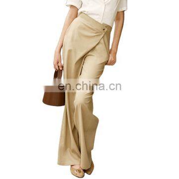 TWOTWINSTYLE Elegant Asymmetrical Women Full Length Pants High Waist Wide Leg Fashion Tide