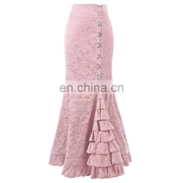 Ladies long high-waisted fishtail skirt for party