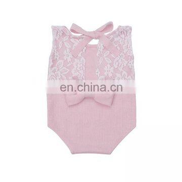 New Design Summer Kids Outfit Dainty Rompers Baby Girl Lace Romper Dainty Romper Newborn Knit Romper Baby Lace Props photo-2