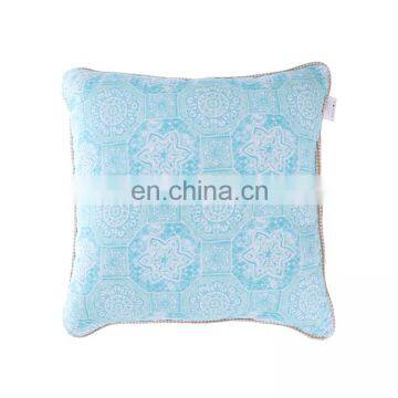 Decorative Double Sides Blue Floral Flowers Printed Outdoor Cushions for Garden photo-3