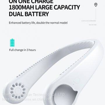 USB Rechargeable 2 in 1 Air Cooler Mini Electric Air Conditioner Portable Sport Outdoor Hanging Head Neck Cooling Fan photo-2