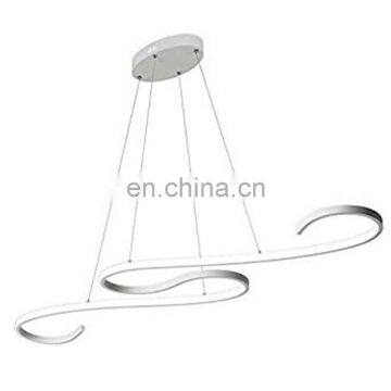 Modern LED Pendant Light Fixture S Shape Ceiling Chandelier LED Hanging Light for Living Room Dining Room Bedroom,Nature White