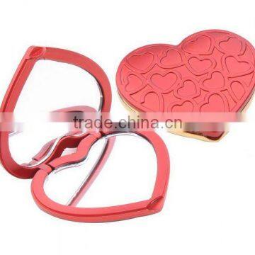 plastic heart shaped compact mirror