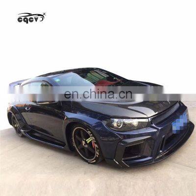 Good Fitmen As-pec Style Wider Body Kit for Volkswagen Scirocco Front Bumper Rear Bumper Side Skirts Hood Wider Fender Spoiler