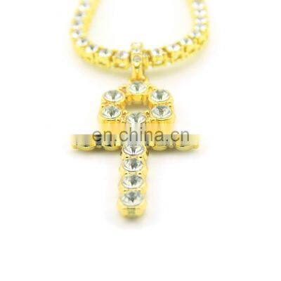 Hips Hop Hip-hop Multilayer Crucifix Clear Christ Cross Pendant Necklace photo-5