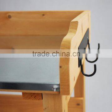 Outdoor Wooden Garden Potting Bench Nature Color photo-3