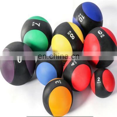 solid rubber PU medicine ball core exercise weight ball balance medicine wall ball for cheap fitness equipment