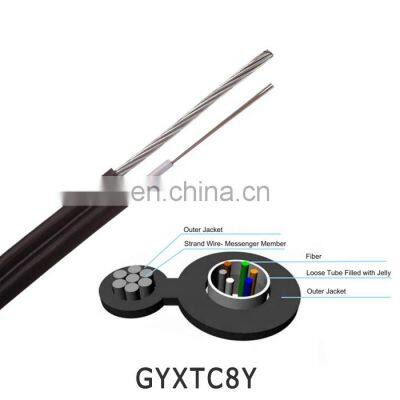 Gyxtc8s outdoor fast delivery light weight self supporting cable fiber optic for cyxtc8s