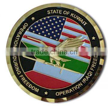 Promotional Fashionable Cheap Best Selling Engraved Custom Shaped Round Challenge Coin Wholesale