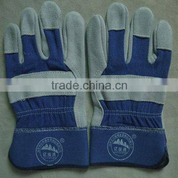 AB Grade Cow Split Leather Working Gloves, Leather Safety Gloves for Machenist photo-3