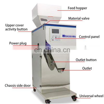 25-5000g large capacity quantitative sub loading machine food grains rice washing powder weighing filling machine price