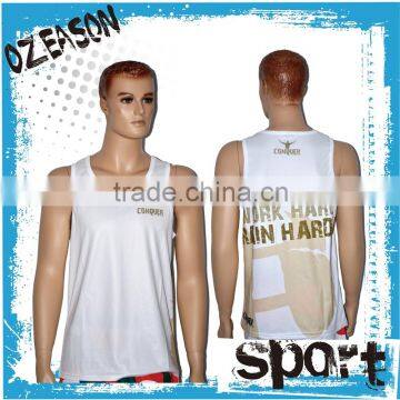 Custom bodybuilding golds blank gym mens stringer singlet