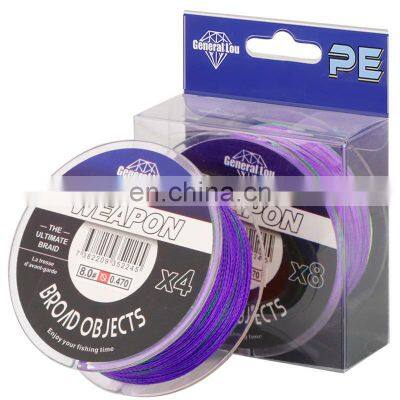 lure fishing line 4/8 stands 10m/1 color pe braided fishing line with strong tension Lines Fishing