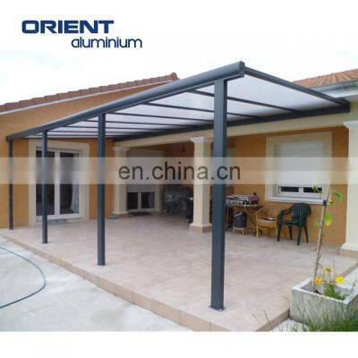 Modern waterproof system kits  structures  for garden aluminium sliding roof gazebo with pvc cover